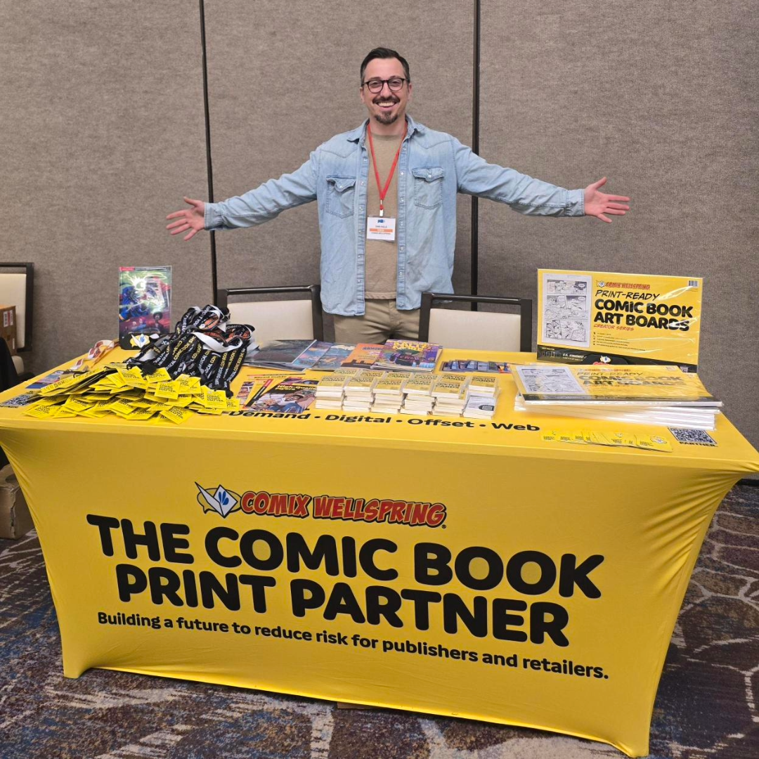 Comix Wellspring About ComicsPRO Table