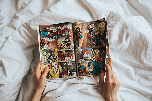 Kid Reading Comic Book